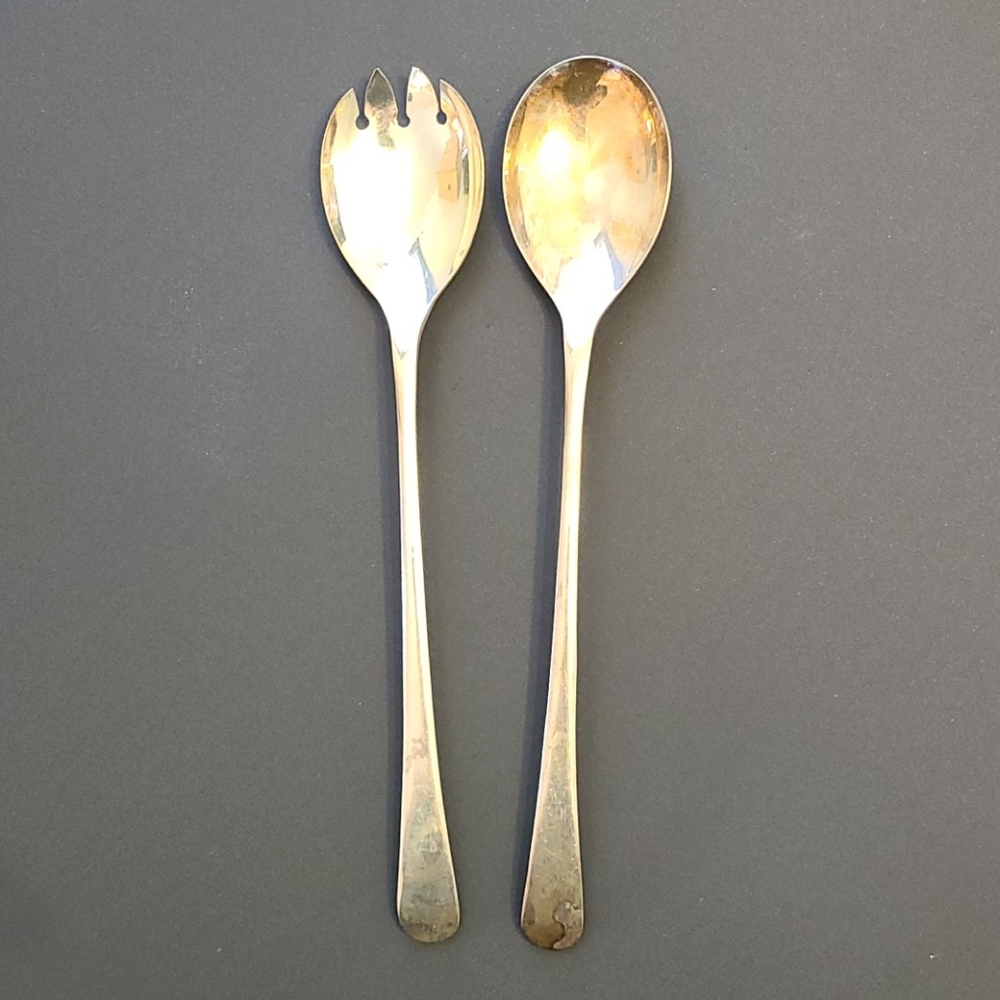 Silver plated serving utensils